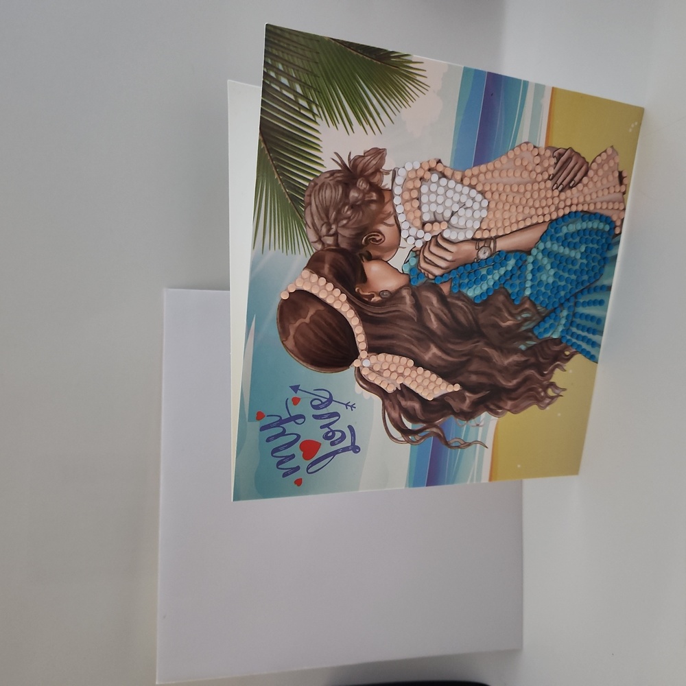 Handmade "Thank You Mom" Diamond Painting Greeting Card